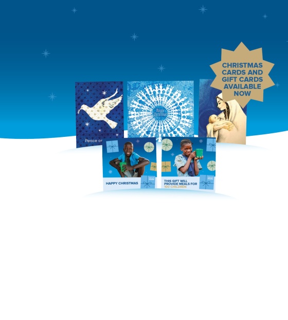 Image of Mary's meals Chrsitmas gift cards