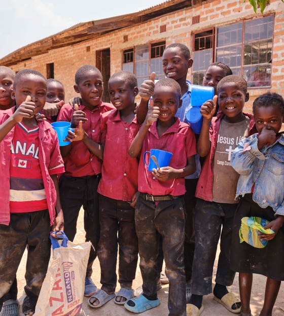 Image of children happy with their school meals