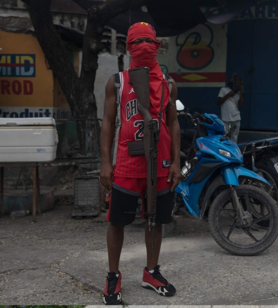 Image of a gang member in Haiti