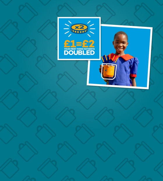 An image showing that new regular gifts set up for Mary's Meals are doubled by a generous donor in 2026