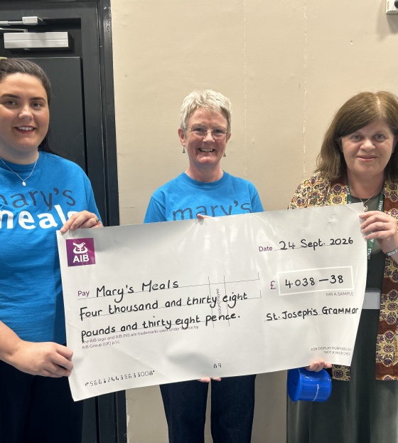St Joseph's school charity fundraising ideas raised money for Mary's Meals charity