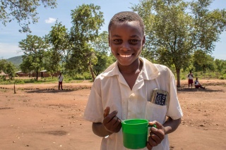 11-year-old Gift who attends School in Zambia