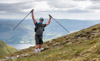 A man taking on a fundriaisng challenge