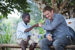 Gerard Butler in Liberia