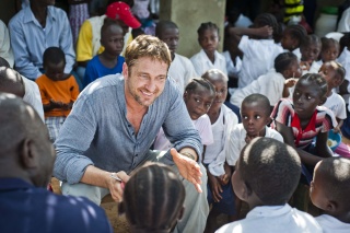 Gerard Butler in Liberia