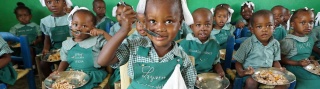 Children in Haiti enjoying Marys Meals