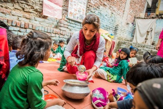 Food being served in India