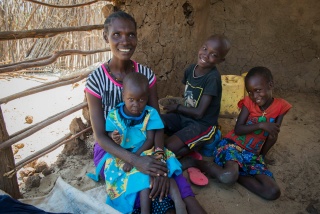 Margaret and her children 