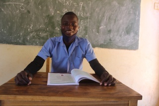 Samson from Zambia at school