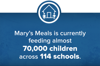 Marys Meals is currently feeding almost 70000 childen