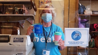 Marys Melas shop volunteer