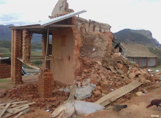 Home destroyed in Madagascar
