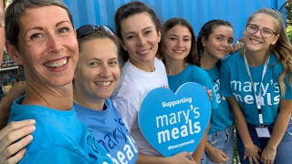 A group of Marys Meals supporters