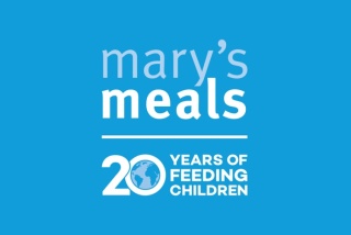 Graphic reading Mary's Meals 20 years of feeding children