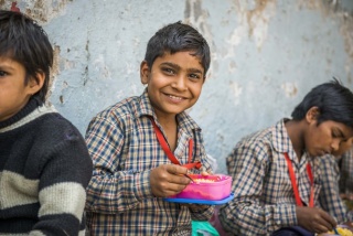 child with meal