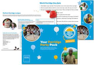 Image showing pages from the porridge party pack