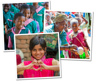 Images of children who receive Marys Meals