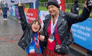 Supporters taking on the Kiltwalk