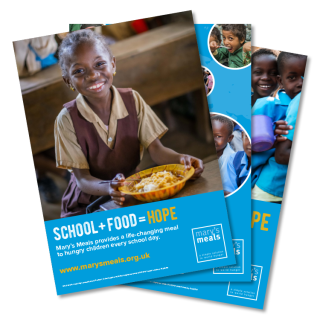 Thumbnail of 3 versions of the School + Food = Hope poster