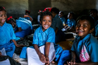 Girls in the classroom in India