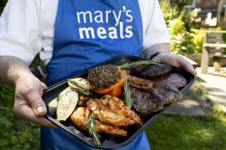 A try of BBQ food, including haggis stuffed peppers