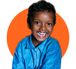 Image of a happy child from India