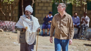 Magnus in Tigray with an elder