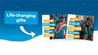 Images of Mary's Meals life changing gift - digital gift card