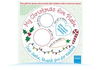Image of the Mary's Meals Santa plate gift