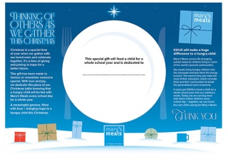 Image of Mary's Meals Christmas placemat