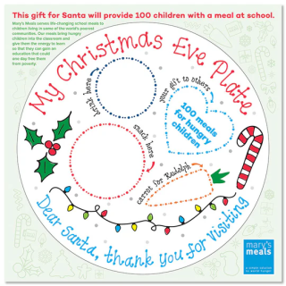 Santa plate gift card