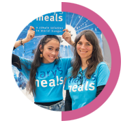 Image of a Mother and daughter in Mary's Meals t-shirts