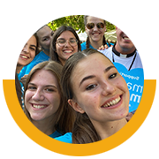 Image of several Mary's Meals supporters smiling