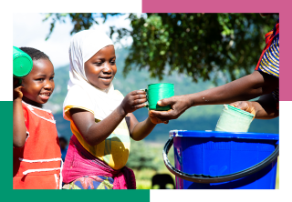 image of a child in Malawi getting their school meal