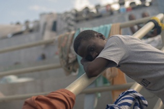 Image of a child in Haiti 