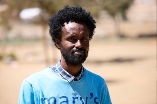 An image of Abraha Bahlbi, Head of the School Feeding Programme at Daughters of Charity Tigray