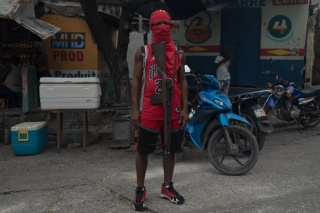 Image of a gang member in Haiti