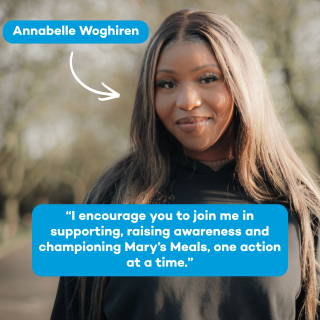 Annabelle Woghiren supports Mary's Meals