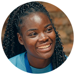 An image of Lettie, a young woman who used to recieve Mary's Meals as a child