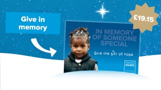 In memory gift ideas for Christmas. Mary's Meals UK